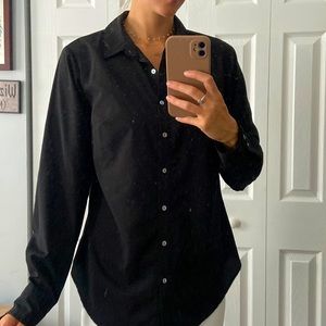 Simple black button down